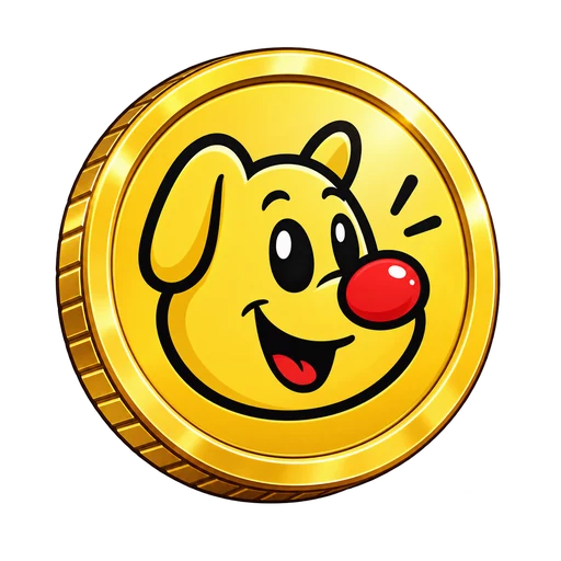 Heads: gold dog coin