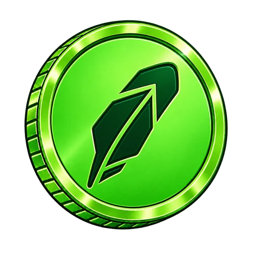 Tails: green Robinhood feather coin